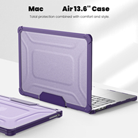 Funda de Alta Calidad para Laptop Mac Book Air 13.6 2022/2024 M2 A2681/M3 A3113, Funda Transparente con Soporte Ligero y Protector