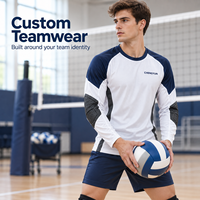 Maillot d'entraînement défensif personnalisé à manches longues, maillot de volley-ball, uniforme d'équipe sublimé, club et école, OEM