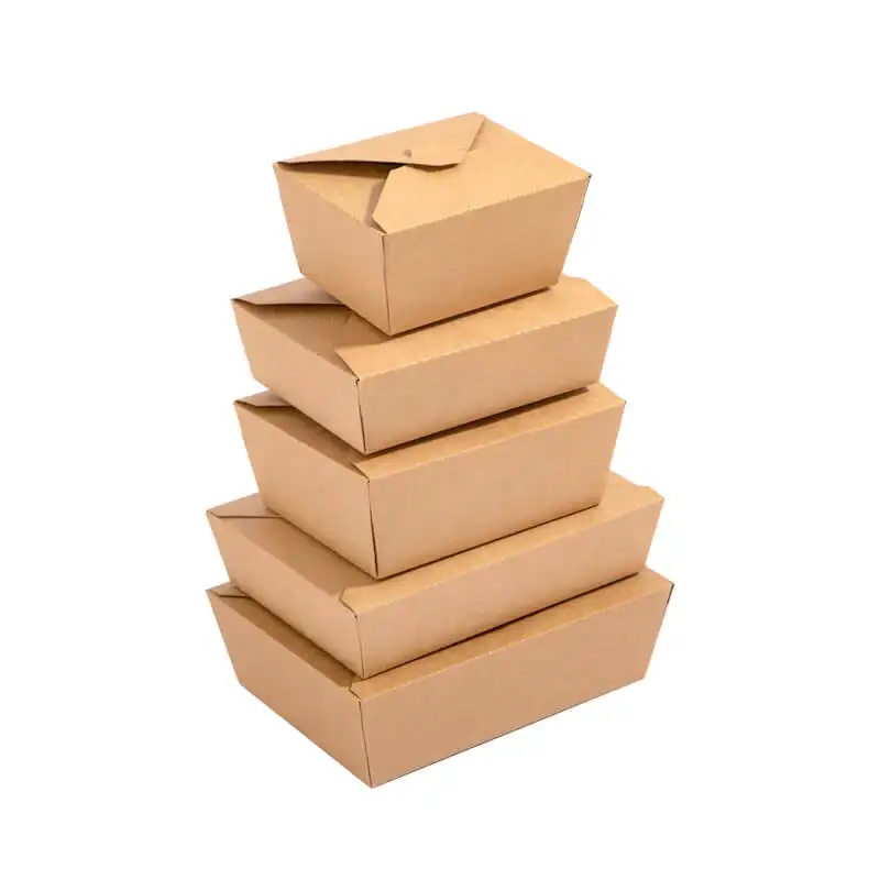 ผู้ผลิตผู้ผลิตทิ้งคราฟท์อาหารกลางวันกระดาษซูชิกล่องสลัดอาหารกล่องบรรจุภัณฑ์