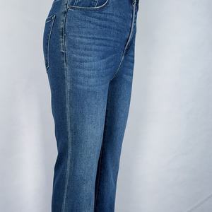 Pantalons en jean brodés à taille haute élastique pour femmes, personnalisés - Product Image 3