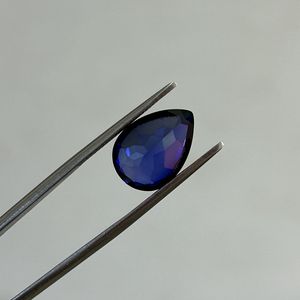 Piedra de Corindón Sintético con Corte de Pera, Gema de Zafiro Cultivada en Laboratorio 33 #   Gemas con dureza Mohs 9.0 disponibles para diseño personalizado de joyería - Product Image 4