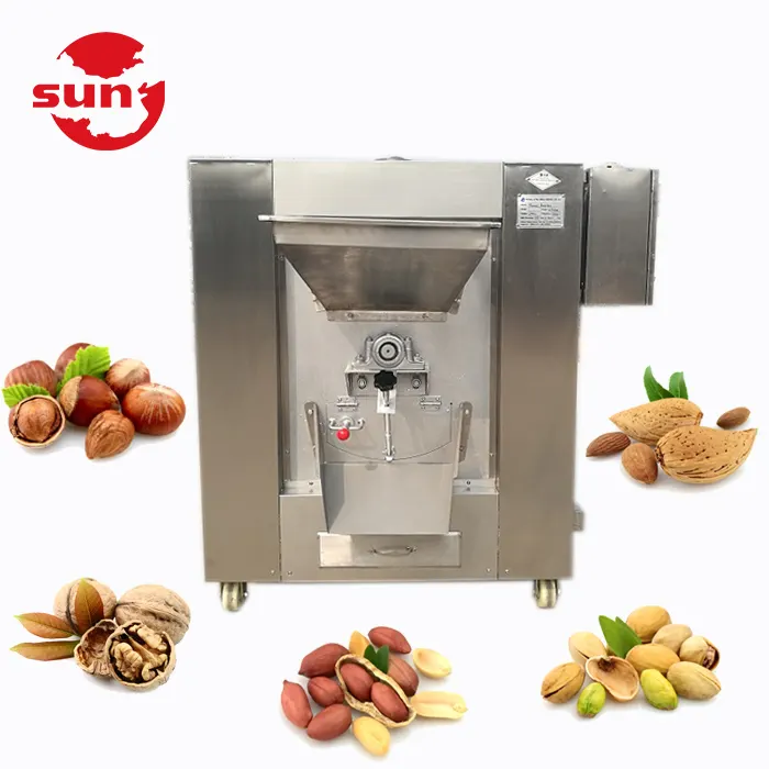 SUN Brand Small Automatic Gas Peanut Almond Sesame Seed Roaster Machinery
