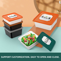 Boîtes d'emballage à emporter en plastique jetables Petits bols carrés pour la sauce à tremper les fruits de mer Populaire pour les aliments à emporter
