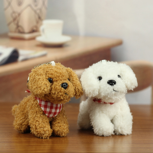 Grosir mainan boneka liontin anak anjing lucu Teddy anjing kustom gantungan kunci boneka hewan untuk hadiah promosi - Product Image 4