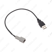 Kabel Ekstensi Radio Mobil Adaptor USB 4-Pin Khusus dengan Colokan USB2.0 Pria untuk Toyota RAV4/Camry