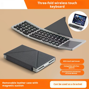 Có thể gập lại Bàn phím không dây với chủ sạc Pocket gấp bàn phím cho Android Windows IOS máy tính bảng máy tính xách tay với touchpad - Product Image 6