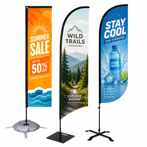 Banderas de Poliéster Impresas con Transferencia Térmica Digital, Banderas de Playa con Logotipo Personalizado, Pancartas Decorativas para Eventos al Aire Libre - Product Image 1