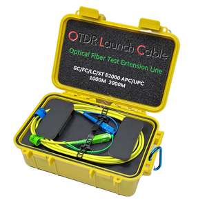 Boîtier de lancement OTDR pour fibre optique, câble de raccordement et d'extension 500m/1km/2km SC/LC/FC/ST, éliminateur de zone morte, boîtier fibre optique APC UPC - Product Image 1