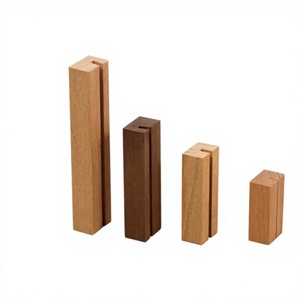 Premium Wooden Business Card Holder, Modern Office Desk Organizer - Product Image 1