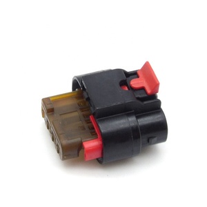 JINDA 4ピン Tyco AMP メスコネクタ 電気アダプター ワイヤーハーネス DJ7042-1.2-21 プラスチックハウジング 10A 定格 銅ネジ ブラック - Product Image 1