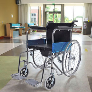 Silla de ruedas Manual para ancianos, silla de ruedas Manual de aluminio plegable para uso con discapacidad - Product Image 6
