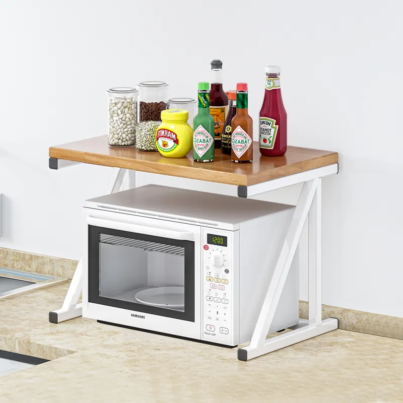 Organizador Prateleira Multiuso em Metal para Cozinha e Micro-ondas