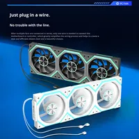 Ventilateur de Boîtier d'Ordinateur à Refroidissement ARGB avec Contrôle de Température, Éclairage Sans Fil et Blocs de Construction en Chaîne de Glace de 12 cm, Vente en Gros Usine