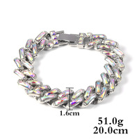 Collier chaîne cubaine glacée plaqué argent, style hip-hop, pour femmes et hommes, en or 18 carats, avec moissanite, modèle Madonna YL56, vente en gros