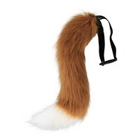 Nouvelle queue de renard de simulation faite à la main pour cosplay, queue d'animal flexible et réglable, plug anal, 50 cm de long, grand extenseur anal