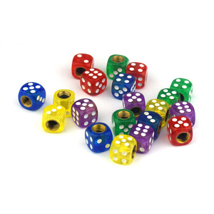 Tapón de válvula Dice de 14 mm, colorido, de goma, para neumáticos sin cámara, para coche, motocicleta, tamaño americano, general - Product Image 1