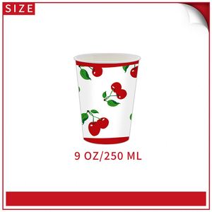 Platos de Papel Desechables con Diseño de Cerezas Rojas Personalizados para Fiestas de Cumpleaños - Product Image 4