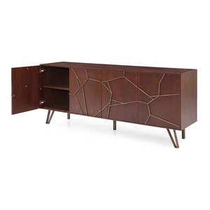 Mueble Buffet de Comedor, Mueble Auxiliar de Madera de Lujo para Sala de Estar, Moderno, Ajustable en Altura - Product Image 3