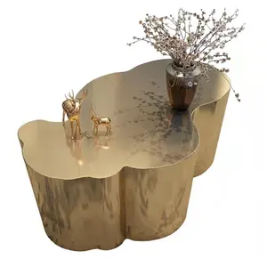 Mobilier de table basse de luxe en acier inoxydable avec une élégante table basse pour le salon à un prix abordable - Product Image 3