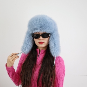 Casquettes d'hiver pour femmes avec protège-oreilles en fourrure, style trapper, en fausse fourrure, surdimensionnées, style bomber - Product Image 5