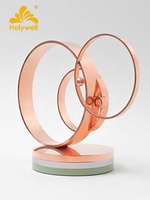 Nouvelle Plaque de Récompense d'Entreprise 2026 en Alliage Or Rose Moderne, Modèle Personnalisé Gravé, Design Cercle Géométrique, pour Reconnaissance Professionnelle