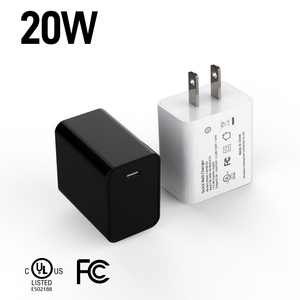 PD 20W 1 puerto <span class=keywords><strong>USB</strong></span> <span class=keywords><strong>C</strong></span> Tipo-<span class=keywords><strong>C</strong></span> Cargador de pared Tendencia eléctrica Teléfono celular <span class=keywords><strong>USB</strong></span> <span class=keywords><strong>C</strong></span> Cargador con enchufe de EE. UU. Para UL CUL 62368 - Product Image 1