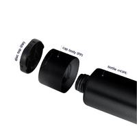 Flacons souples en plastique noir givré 250 ml pour lotion corporelle, gel douche, shampoing, savon, anti-fuite