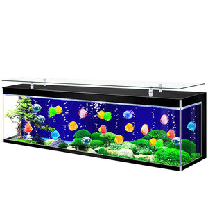 Table basse en verre personnalisée de luxe Meuble TV rectangulaire pour <span class=keywords><strong>aquarium</strong></span> Meuble pour la maison pour le salon Réservoir de poissons rouges - Product Image 5