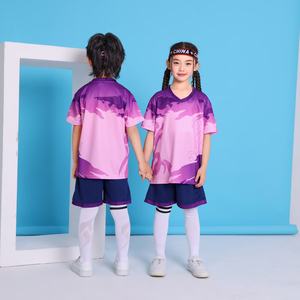 Kinder Voetbalpak Set Korte Mouwen Sportteam Uniform Zomer Herfst Ademend Snel Droog Unisex Tieners Diy Print - Product Image 3