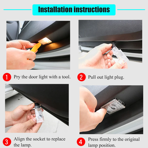 2 Pezzi Luce di Benvenuto LED per Portiera <span class=keywords><strong>Auto</strong></span>, Proiettore Laser per <span class=keywords><strong>Peugeot</strong></span> RCZ 2011-2014 206 207 806 807 208 3008 307 508 408 306 406 <span class=keywords><strong>2008</strong></span> - Product Image 5