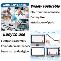 Ruban acrylique extensible haute température, adhésif double face transparent pour la fixation des composants de cartes de circuits imprimés