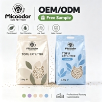 Litière pour chat Micoodor écologique, biodégradable, à base de tofu et de manioc, jetable aux toilettes, faible teneur en poussière