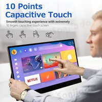 Monitor portátil táctil de 16 pulgadas con 100% sGRB, Monitor de juegos USB C con soporte de escritorio para pantalla de extensión de teléfono de computadora