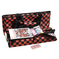 Sac de Mahjong à rayures roses et vertes au design unique, directement de l'usine, tissu de qualité supérieure et service OEM personnalisé