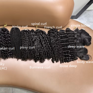 Crochet Human Hair Extensions Raw Unprocessed <strong>Pixie</strong> <strong>Curl</strong> Feather-light Invisible Crochet Hair for Black Women Miracle Knots - Product Image 6