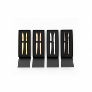 Coffret Cadeau Stylo Plaqué Or 2 Pièces : Stylo Bille et Stylo Roller Personnalisable avec Logo – Cadeau d'Affaires Exécutif - Product Image 6