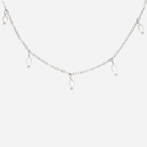 Nouveau Collier Ras du Cou Blanco en Acier Inoxydable Plaqué Or 14K avec Perles d'Eau Douce, Résistant à l'Eau et au Ternissement, <span class=keywords><strong>Bijou</strong></span> d'Été Tendance 2026 - Product Image 4