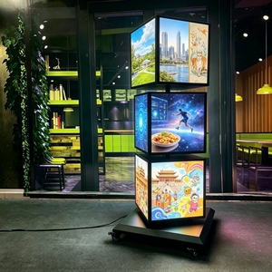 Affichage LED rotatif sur pied à 3 niveaux 145*40*40 pour menu intérieur - Product Image 1