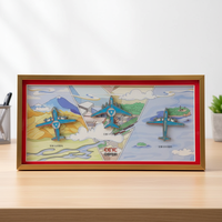 Boîte de présentation de médailles haut de gamme, cadre en bois pour badges sportifs, épingles, récompenses de collection, boîte à ombre, décoration murale avec porte en verre
