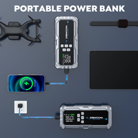 Batterie tout-en-un 4-en-1 pour voiture et moto avec pompe à air numérique 12V démarreur intelligent multifonction et écran LCD