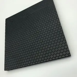 1.4M Largeur SBR Diamant Et Pyramide Texturé En Caoutchouc Naturel Tapis De Voiture Plancher CR Anti-dérapage Feuille De Caoutchouc Noir