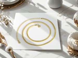 Simple Women's Rhodium Plated 925 Silver Single Row Link Chain Necklace with Zirconia for Engagement & Wedding Gifts - Product Image 4