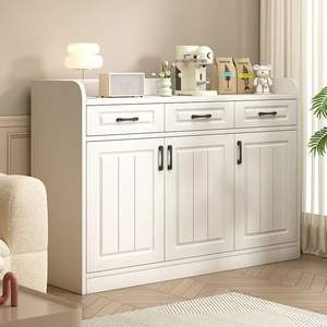 Meuble à chaussures avec tiroirs et portes, grande capacité de rangement pour entrée, usage domestique, type rectangulaire sur pied - Product Image 4