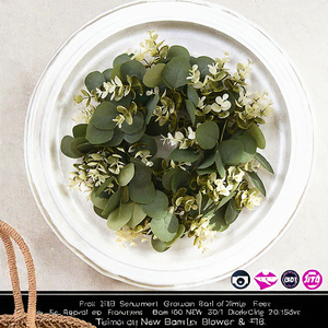 Guirlande d'eucalyptus artificielle, feuilles vertes, guirlande ronde, faite à la main, en plastique, décorative, pour la remise des diplômes, les mariages, la décoration de la maison - Product Image 3