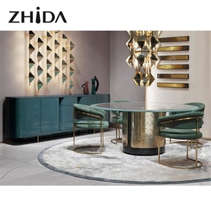Ensemble <span class=keywords><strong>de</strong></span> chaises rondes en cuir véritable blanc, style français, haut <span class=keywords><strong>de</strong></span> gamme, <span class=keywords><strong>pour</strong></span> restaurant, salle à manger, meubles <span class=keywords><strong>de</strong></span> maison, - Product Image 6