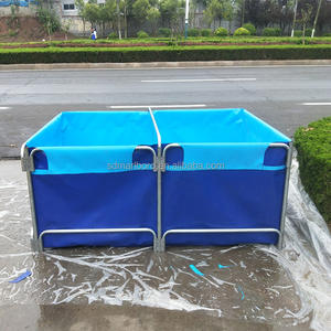 <span class=keywords><strong>Bassin</strong></span> carré en PVC pour étang à poissons et piscine – Stockage d'eau flexible pour une aquaculture efficace - Product Image 1