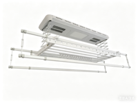 Séchoir à linge électrique pliable intelligent Sunshine Home de luxe en aluminium à fixation au plafond avec éclairage LED et télécommande