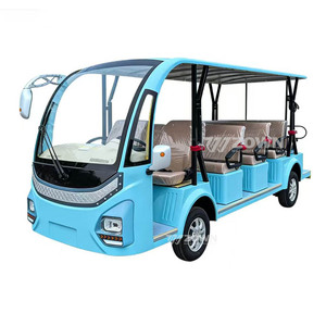 Bus électrique semi-fermé à motif de dessin animé avec batterie 60V 100AH, 8 à 23 places pour parcs et aires de jeux - Product Image 1