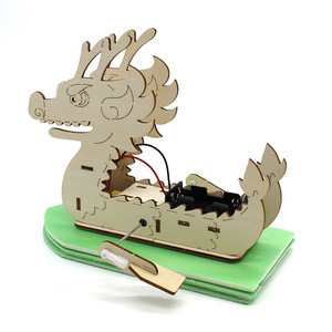 Kit de bateau dragon en bois, expérience scientifique à faire soi-même, jouet éducatif pour enfants de 7 à 9 ans, commande manuelle, sans batterie - Product Image 4