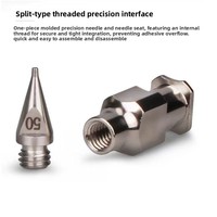 Aiguille de distribution de type split haute précision en acier inoxydable Musashi, buse de seringue légère, sans alimentation électrique, garantie 3 mois